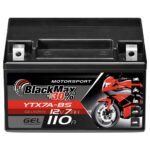 BlackMax YTX7A-BS 12V 7Ah Gel-Batterie – Starterbatterie für Roller, Motorrad & Quad