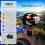 tectake® Motorradkoffer 22L mit Sicherheitsschloss – Topcase für Motorrad & Roller – Bild 2