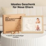 KeaBabies Baby Handabdruck & Fussabdruck Set – Premium Gipsabdruck Bilderrahmen in Esche – Bild 8