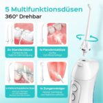 COSLUS C20 (F5020E) Kabellose Munddusche mit 300ml Tank – IPX7 Wasserdicht für Tiefenreinigung – Bild 6