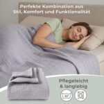 LAYNENBURG Premium Musselin Tagesdecke 150x200 cm – 100% Baumwolle, 4-lagig – Bild 6