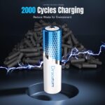 Dracutum AA Wiederaufladbare Lithium Akkus 8er Pack mit Type-C Ladegerät – 3600 mWh, 2000 Zyklen – Bild 4