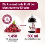 Montmorency-Sauerkirsch-Konzentrat 500 ml – 1.450 Kirschen pro Flasche für Regeneration & Gesundheit – Bild 3