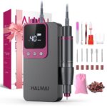 HALMAI HMC320 Elektrischer Nagelfräser 40000 RPM – Kabelloser Profi-Nagelfräser mit LCD-Display für Acryl- & Gel-Nägel