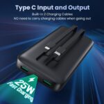 Pxwaxpy 26800mAh Power Bank USB-C mit Kabel – 25W Schnellladung für 5 Geräte – Bild 6