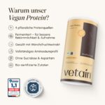 VETAIN Veganes Proteinpulver Vanille 540g – 21g Protein pro Portion mit 4 Proteinquellen – Bild 4
