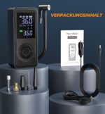 Fshyos Elektrische Luftpumpe 150 PSI mit 6000-mAh-Akku – tragbarer Kompressor für Auto, Fahrrad & Motorrad – Bild 9
