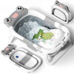 COOSEYA Faltbare Baby-Badewanne mit Stützkissen – Sicher & platzsparend für Neugeborene