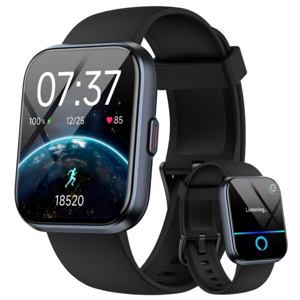 aeac Smartwatch 1,85" HD mit Telefonfunktion & Alexa – Fitnessuhr für Android & iOS