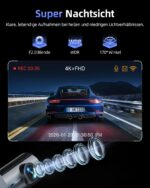 Cievie Dashcam 4K+1080P Vorne Hinten mit WLAN & 64GB SD Karte – Unfallbeweis & Parküberwachung – Bild 3