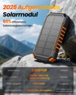 20000mAh Wireless Solar Powerbank – 22.5W Schnellladung mit integrierten Kabeln & LED-Taschenlampen – Bild 5