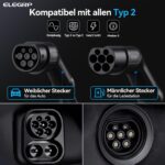 ELEGRP Typ 2 Ladekabel 11kW 5M 16A – Mode 3 Schnellladestation für Elektroautos – Bild 4