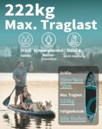 COOLCAA SUP Board 355cm Aufblasbar – Stabiles Stand-Up Paddleboard mit Zubehör für Anfänger & Profis – Bild 3