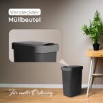 Novaliv 50L Mülleimer mit 2in1 Deckel – Schwing- & Klappdeckel für Küche & Büro – Bild 6