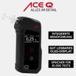 ACE Q Alkoholtester – 98,7% Genauigkeit mit elektrochemischem Sensor & Datenspeicher – Bild 5