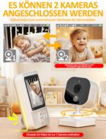 BURNNOVE Babyphone mit Kamera 720P IPS – Sicher ohne WLAN, 2000mAh Akku & Nachtsicht – Bild 9