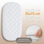 Totsy Baby Stubenwagen-Matratze 35 x 75 cm – Oeko-Tex zertifiziert für Kinderwagen & Beistellbett – Bild 3