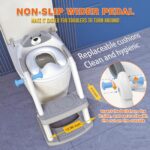 SKYROKU 2-in-1 Toilettensitz mit Treppe für Kinder 2-7 Jahre – Höhenverstellbar bis 90 kg – Bild 8