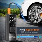 HOVVIDA Elektrische Luftpumpe 5200mAh – Tragbarer Kompressor mit Auto-Abschaltung für Fahrrad, Auto, Motorrad – Bild 6