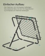 SONGMICS Fussball-Rebounder mit Stahlrahmen – Winkelverstellbar für Kinder & Training – Bild 7