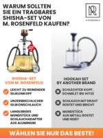 M. ROSENFELD Shisha Set Komplett mit HMD, LED-Beleuchtung & Tragetasche – Premium Komplettset – Bild 7