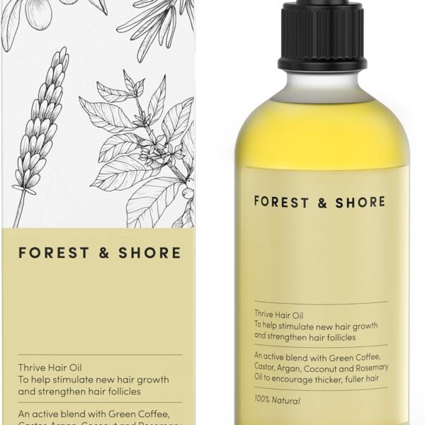 Forest & Shore Haarwuchsöl mit Rosmarin & Rizinus – Natürliche Haarkur für Wachstum