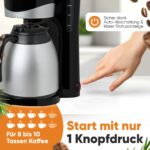 Clatronic KA 3327 Filterkaffeemaschine mit Thermoskanne – 1 Liter für 8-10 Tassen – Bild 4