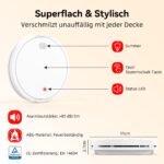 CHZHVAN Rauchmelder 6er Set – 10 Jahre Batterie, EN14604 zertifiziert, 85dB Alarm – Bild 8