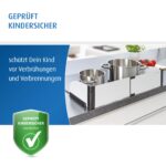 reer BASIC Herdschutzgitter 55–61 cm – Kindersicherung ohne Bohren für Elektro- & Induktionsherde – Bild 2
