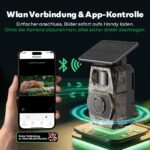MAXDONE Wildkamera 4K 64MP mit Solarpanel & App-Steuerung – Nachtsicht bis 20m für Wildbeobachtung – Bild 3