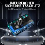 EGR V8 Ersatzakku für Dyson V8 Absolute/Animal/Motorhead/Fluffy – Hochkapazität mit Schutzfunktionen – Bild 3