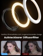 Acrhkoor 10,2" Ringlicht mit 192 cm Aluminium-Stativ – Professionelles LED-Licht für Content Creation – Bild 2