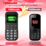 Ufferson Seniorenhandy GSM Dual SIM mit grossen Tasten – 1800 mAh Akku & SOS-Taste – Bild 4