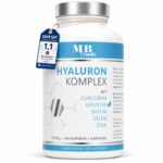 180 Hyaluron Kapseln hochdosiert 600 mg – Vegane Beauty Kapseln mit Zink & Biotin für Haut, Haare & Nägel