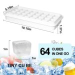 TECHSHARE Eiswürfelform 64er Set mit Deckel – Einhändige Entnahme für Küche & Partys – Bild 2