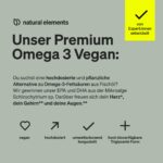 natural elements Premium Omega 3 Vegan – 60 Kapseln mit 800mg DHA & 400mg EPA – Bild 3