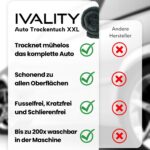 Ivality® Auto Trockentuch Set 2-teilig – 1800 GSM Mikrofaser für perfekte Lackpflege – Bild 7