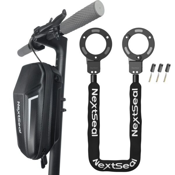 NextSeal E-Scooter Schloss 90 cm – Diebstahlsicheres Handschellenschloss mit Schlüssel