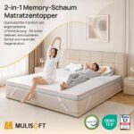 MULISOFT Matratzentopper 180x200 cm – 7,5 cm Gel Memory Schaum H3/H4 mit 7-Zonen-System – Bild 10