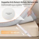 MULISOFT Matratzentopper 180x200 cm – 7,5 cm Gel Memory Schaum H3/H4 mit 7-Zonen-System – Bild 6