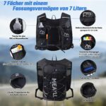 Meayll Laufweste mit Trinksystem – 7 L Volumen, 500 ml TPU Flasche, Marathon & Trailrunning – Bild 3