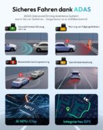 BOTSLAB G980H Dual-Dashcam 4K vorne & 1296P hinten – GPS, WiFi & ADAS Fahrerassistenz – Bild 4
