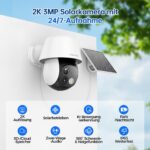VISION WELL Solar Überwachungskamera 2K PTZ – 360° Aussen WLAN IP Kamera mit Personenerkennung – Bild 2