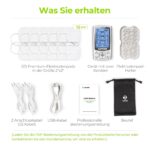 AUVON TENS EMS Gerät 2-Kanal 24 Modi – Schmerzlinderung & Muskelaufbau mit 12 Elektroden Pads – Bild 7