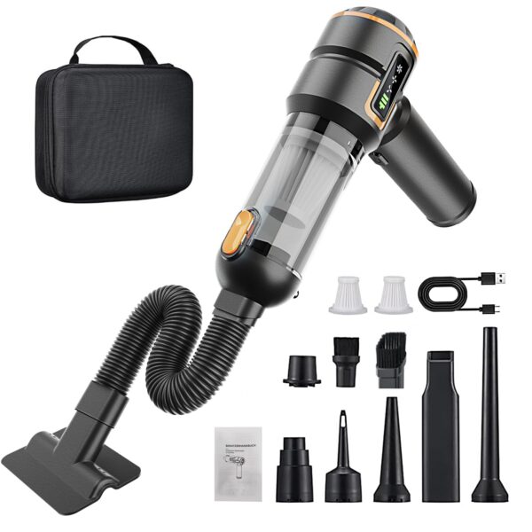 HOVIN Handstaubsauger Akku 23000Pa Kabellos – Starker Mini Staubsauger für Auto & Haus