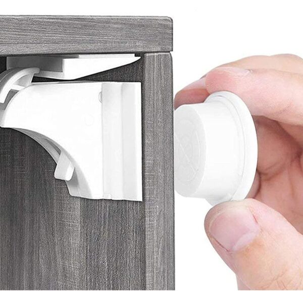 Magnetisches Schrankschloss 20er Set mit 3 Schlüsseln – Unsichtbare Kindersicherung für Schränke & Schubladen
