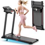 Norvexa Klappbares Laufband 1–10 km/h – Elektrisches Home Treadmill mit 12 Programmen