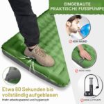 WARMTUYO Isomatte 12 cm – Aufblasbare Schlafmatte mit Fussdruckpumpe für Camping & Wandern – Bild 4