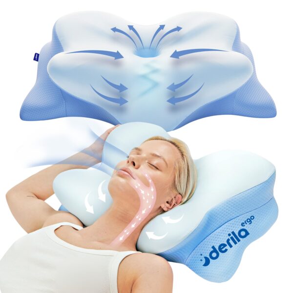 Derila Ergo Nackenkissen Memory Foam – Ergonomische Unterstützung für alle Schlafpositionen