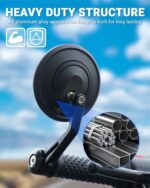 SUPAREE Motorrad Spiegel Universal E-geprüft – 360° drehbar für maximale Sicherheit – Bild 4